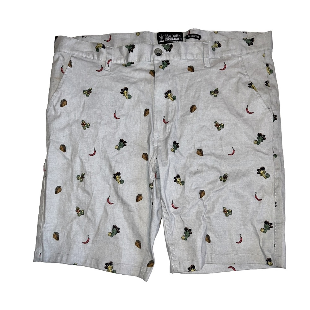 Raw Yarn Industries - Mens Size: 40  Taco Tuesday Piñata  Print Shorts